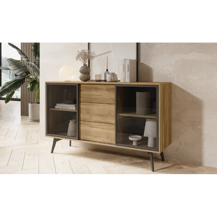 Set mobile TV SLIDE – Colore Rovere Barocco Dorato