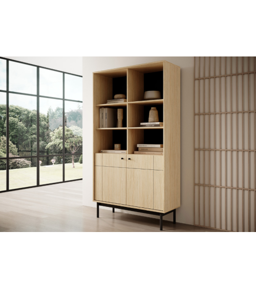 Ensemble meuble TV JAPANDI Couleur Chêne Linea