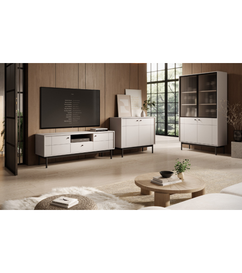Conjunto de móveis para TV JAPANDI – Cor Cachemira