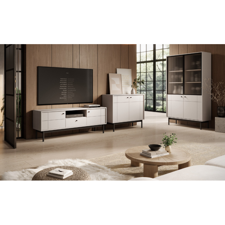 Conjunto de móveis para TV JAPANDI – Cor Cachemira