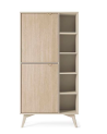 Ensemble meuble TV FOREST couleur Chevrons Scandi / Beige