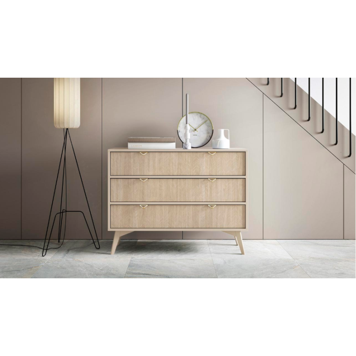 Ensemble meuble TV FOREST couleur Chevrons Scandi / Beige Ensemble meuble TV FOREST couleur Chevrons Scandi / Beige