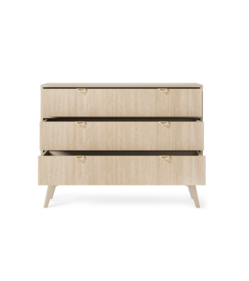 Ensemble meuble TV FOREST couleur Chevrons Scandi / Beige