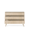 Conjunto de móveis para TV FOREST – Cor Espinha de Peixe Scandi / Bege