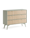 Ensemble meuble TV FOREST couleur Chevrons Scandi / Eucalyptus