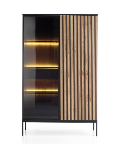 Ensemble meuble TV SENTO couleur Chêne Wotan / Noir