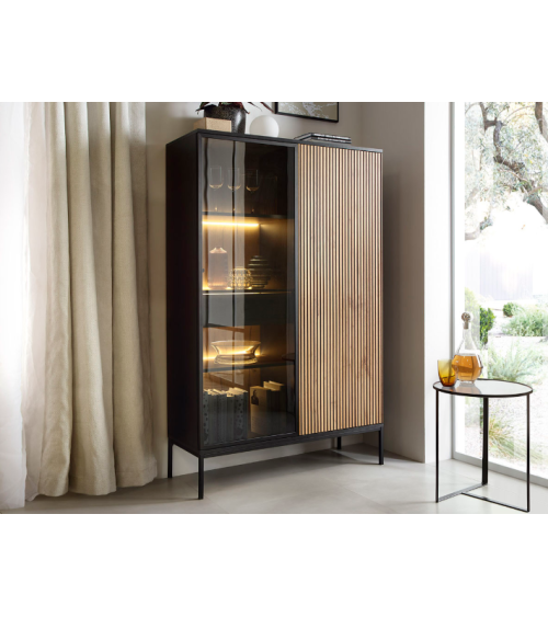 Conjunto de muebles para TV SENTO – Color Roble Wotan / Negro
