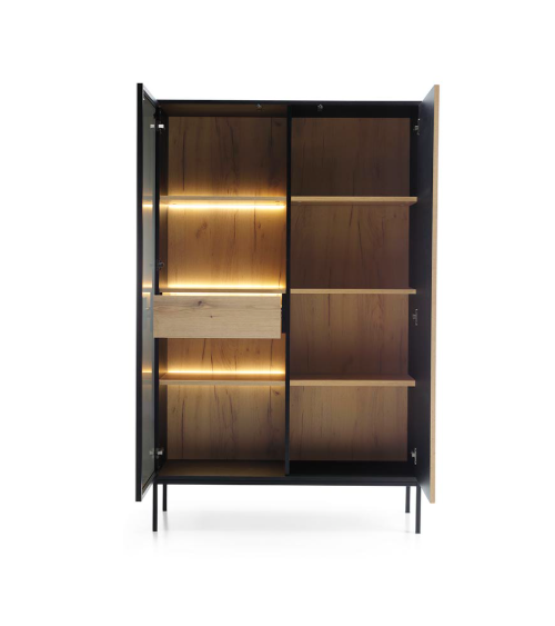 Conjunto de muebles para TV SENTO – Color Roble Wotan / Negro