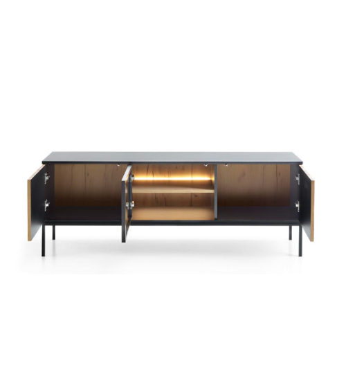 Conjunto de muebles para TV SENTO – Color Roble Wotan / Negro