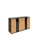 Buffet CALI 140 cm chêne et noir