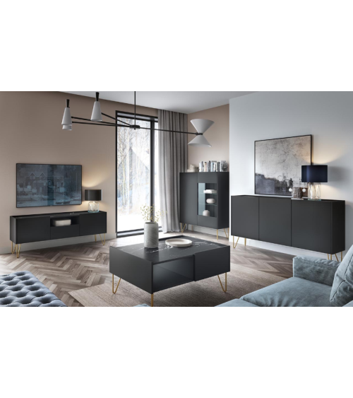 Ensemble meuble TV RAVEN couleur Noir