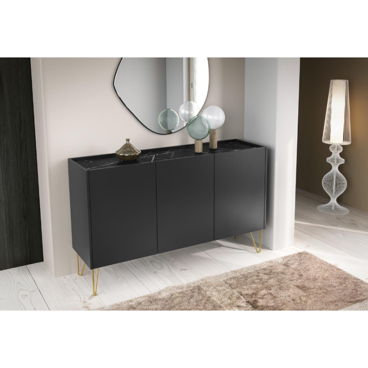 Ensemble meuble TV RAVEN couleur Noir