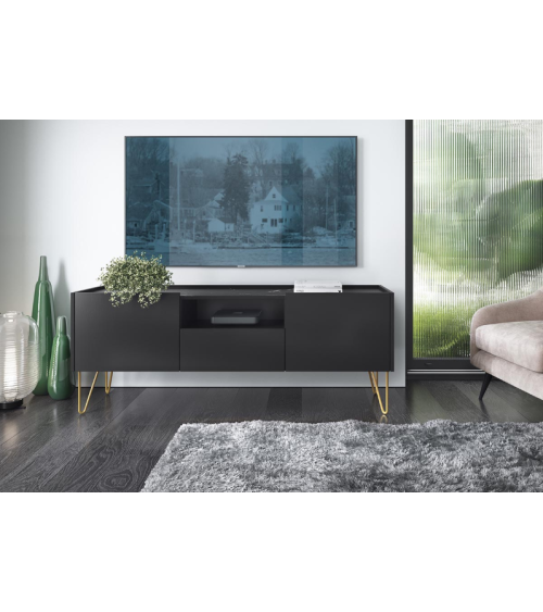 Ensemble meuble TV RAVEN couleur Noir