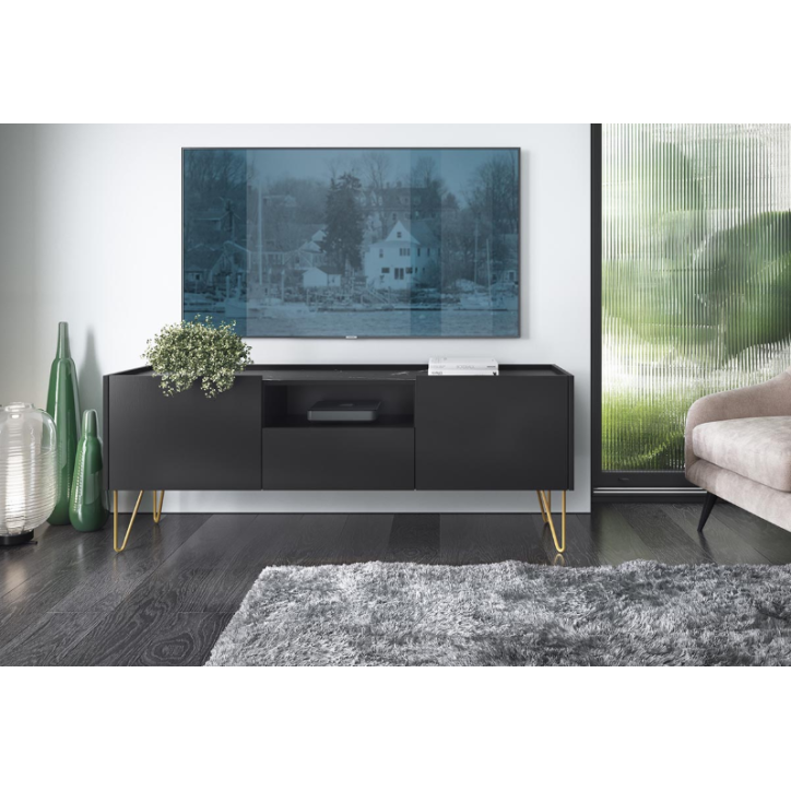 Ensemble meuble TV RAVEN couleur Noir