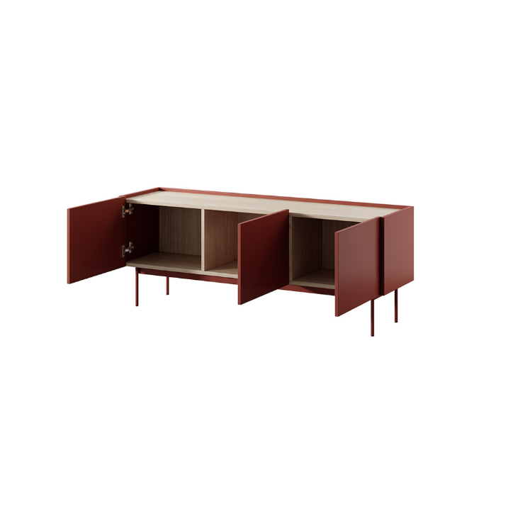 Conjunto de móveis para TV – Cor Cerâmica Vermelha