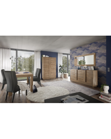 Salle à manger JUPITER Couleur Mercure – effet bois naturel.