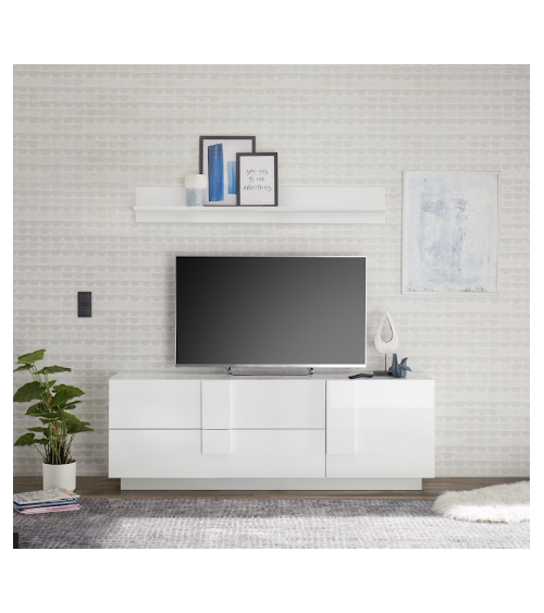 Meuble TV Jupiter Couleur Blanc brillant