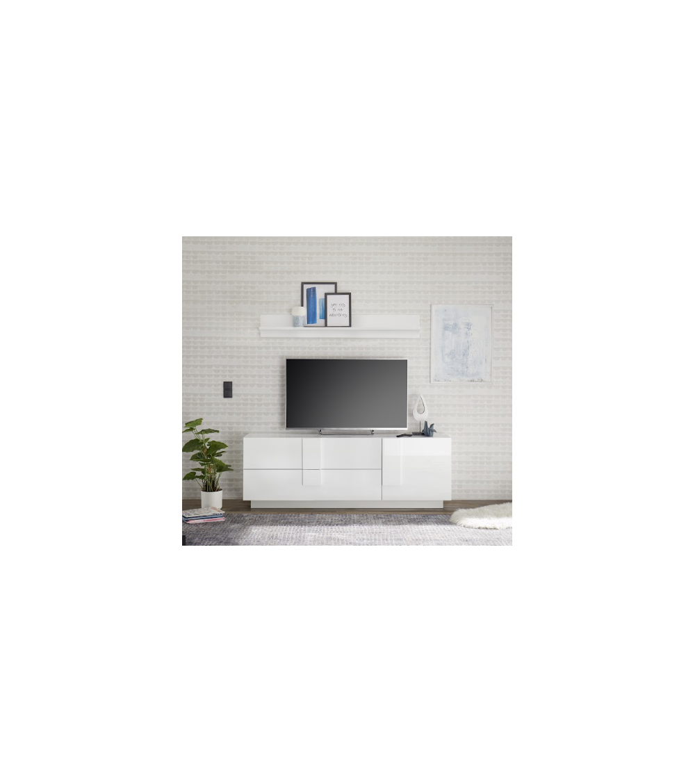 Meuble TV Jupiter Couleur Blanc brillant / Mercure