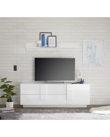 Meuble TV Jupiter Couleur Blanc brillant