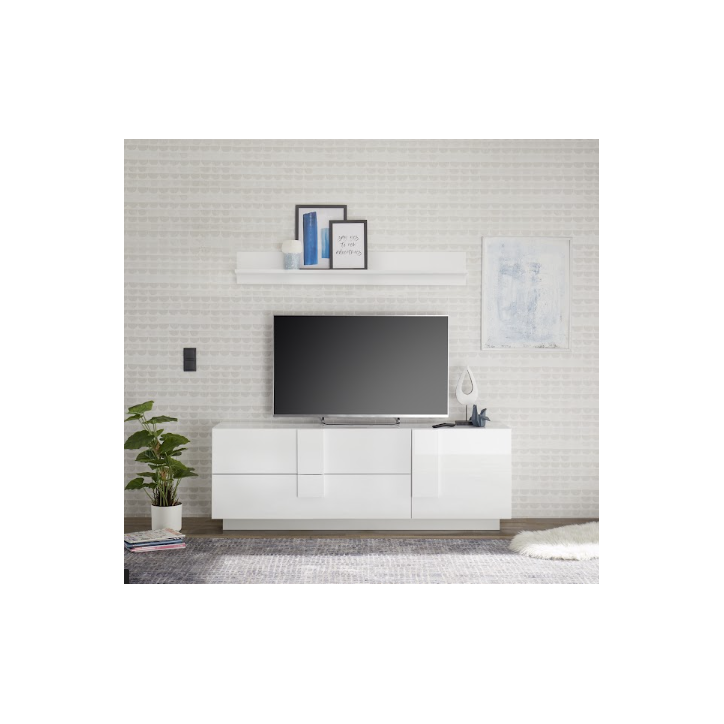 Meuble TV Jupiter Couleur Blanc brillant / Mercure Meuble TV Jupiter Couleur Blanc brillant / Mercure