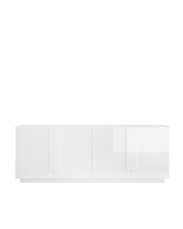 Buffet Jupiter 4 portes – Blanc brillant / Mercure