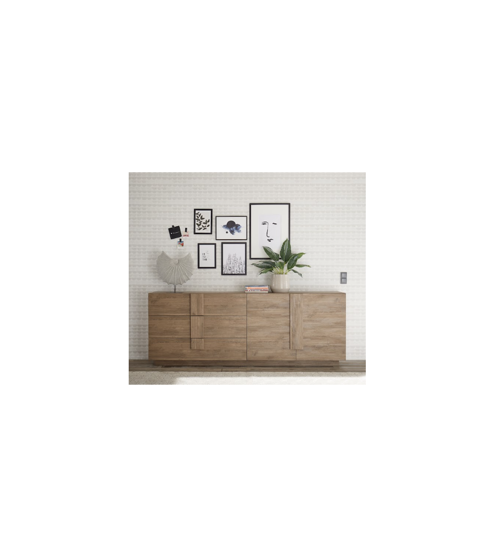 Buffet Jupiter 3 portes et 3 tiroirs – Finition Mercure