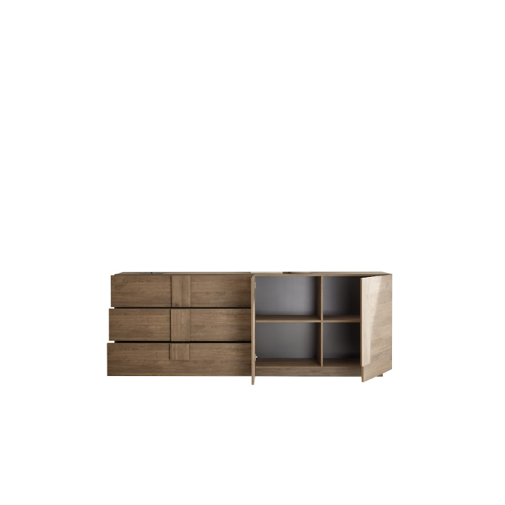 Buffet Jupiter 3 portes et 3 tiroirs – Finition Mercure Buffet Jupiter 3 portes et 3 tiroirs – Finition Mercure