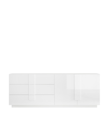 Credenza Jupiter a 2 ante e 3 cassetti – Bianco lucido