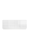 Buffet Jupiter 2 portes et 3 tiroirs – Blanc brillant