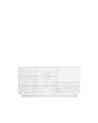 Buffet Jupiter 1 portes et 3 tiroirs – Blanc brillant