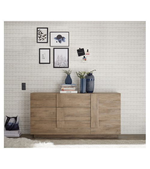 Credenza Jupiter a 1 anta e 3 cassetti – Finitura Mercure
