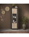 Vitrine sky 1 porte – Finition Mercure / Anthracite