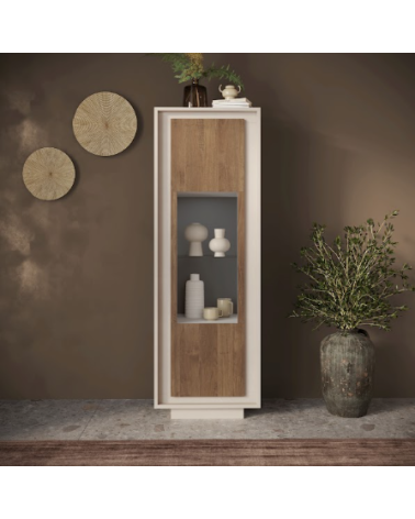 Conjunto de móvel de TV SKY de 3 peças – Acabamento Cashmere / Mercure