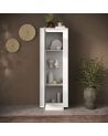 Vitrine SKY de 1 porta – Acabamento Branco mate lacado / Cimento