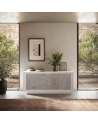 Buffet SKY 4 portes – Finition Blanc mat laqué / Ciment