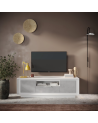Meuble TV SKY – Finition Blanc mat laqué / Ciment