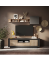 Ensemble meuble TV SKY 3 pièces – Finition Mercure / Anthracite