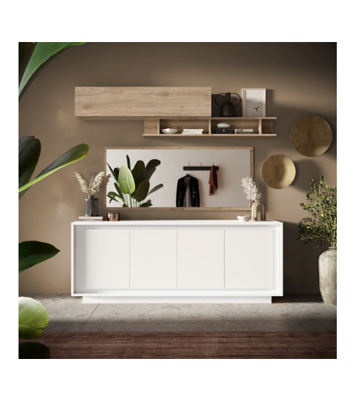 Aparador SKY de 4 portas – Branco mate lacado