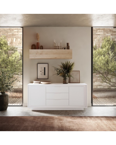 Aparador SKY con 2 puertas y 3 cajones – Blanco mate lacado