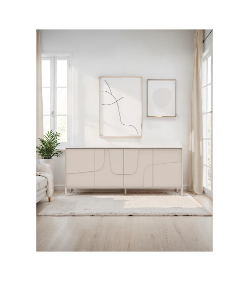 Aparador STONE de 4 portas – Cashmere mate