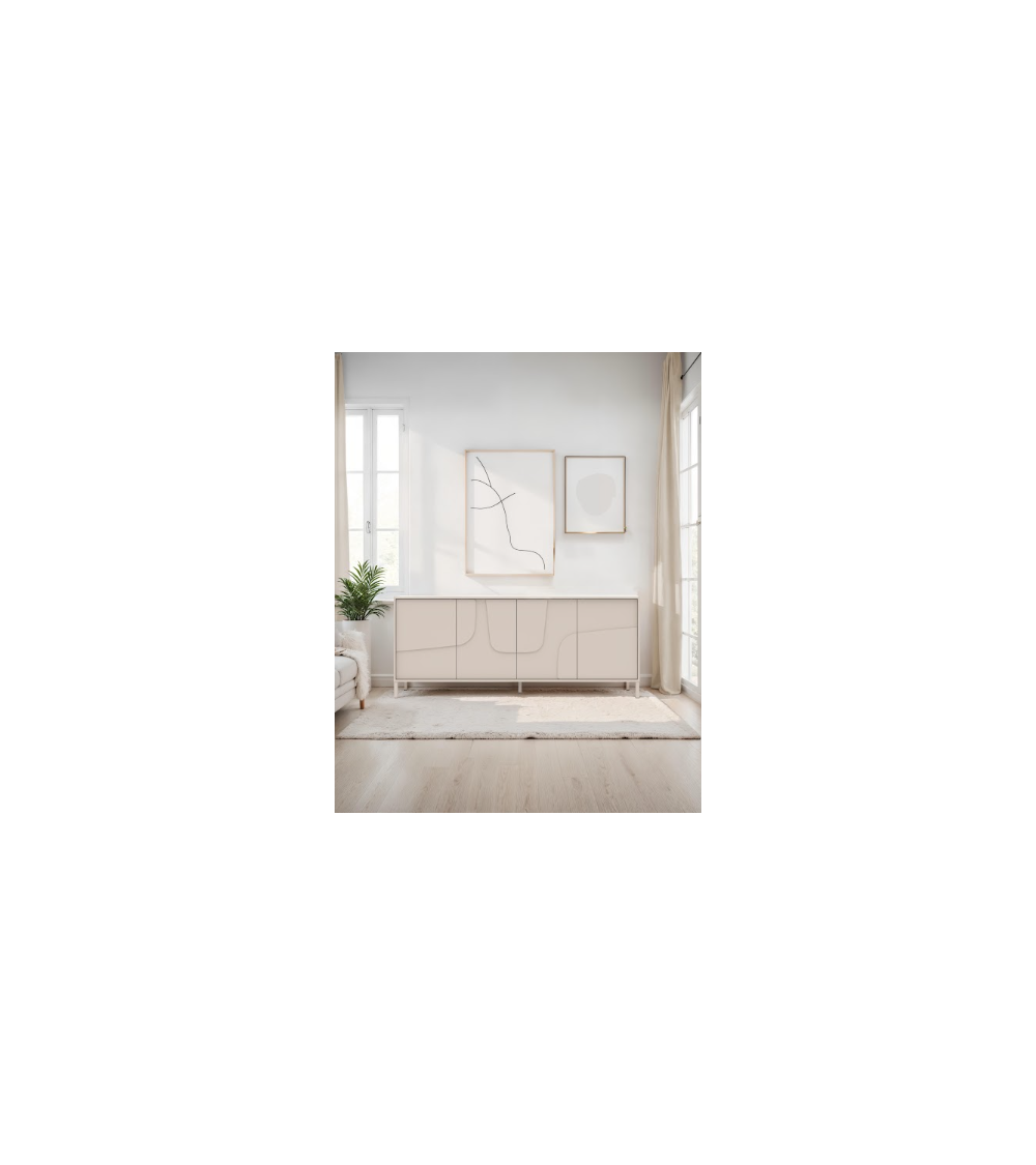 Buffet STONE 4 portes – Cashmere mat