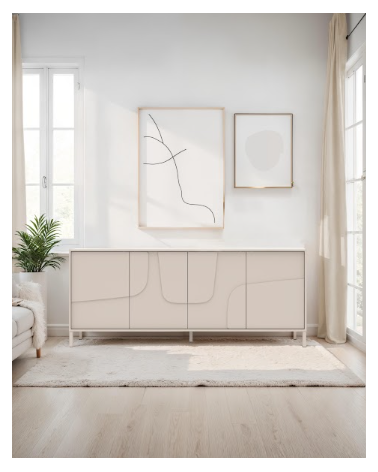 Credenza STONE a 4 ante – Cashmere opaco