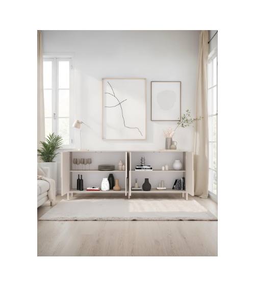 Buffet STONE 4 portes – Cashmere mat