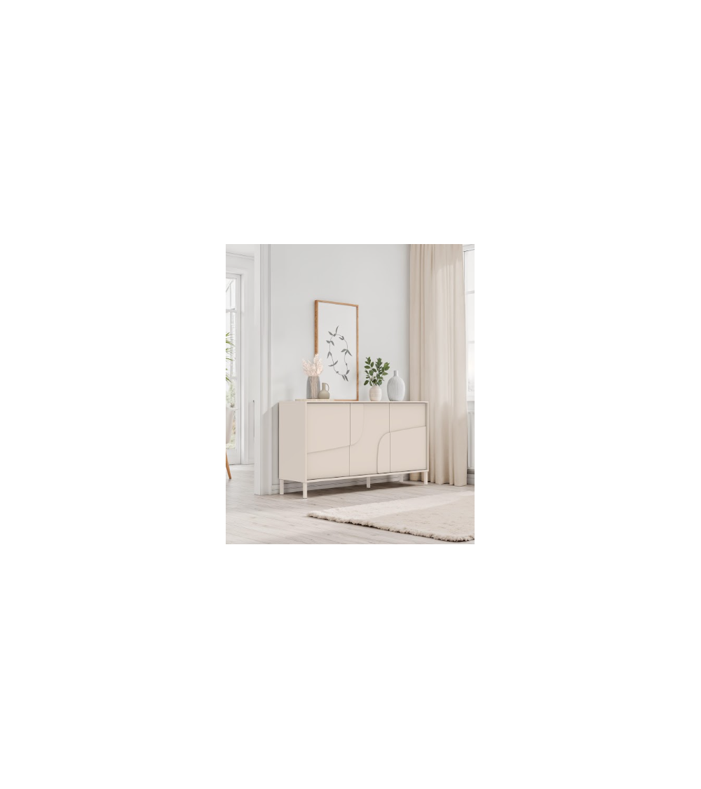 Buffet STONE 3 portes – Cashmere mat