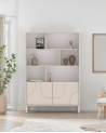 Bibliothèque STONE avec 2 portes – Cashmere mat