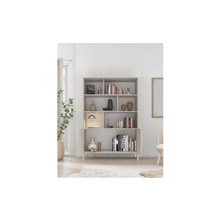Estante STONE com 2 portas – Cashmere mate