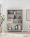 Bibliothèque STONE avec 2 portes – Cashmere mat
