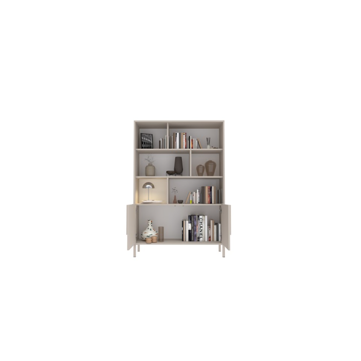 Libreria STONE con 2 ante – Cashmere opaco