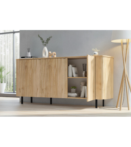 Aparador MURANO de 3 puertas – Acabado Roble natural