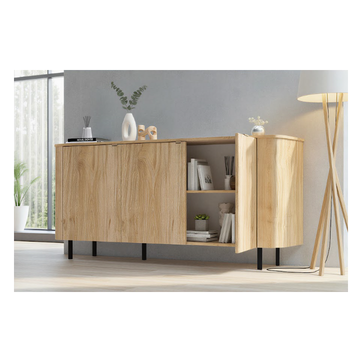 Buffet MURANO 3 portes – Finition Chêne naturel